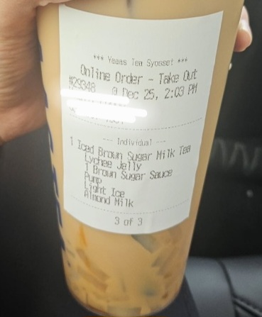 YAAAS TEA Syosset Menu