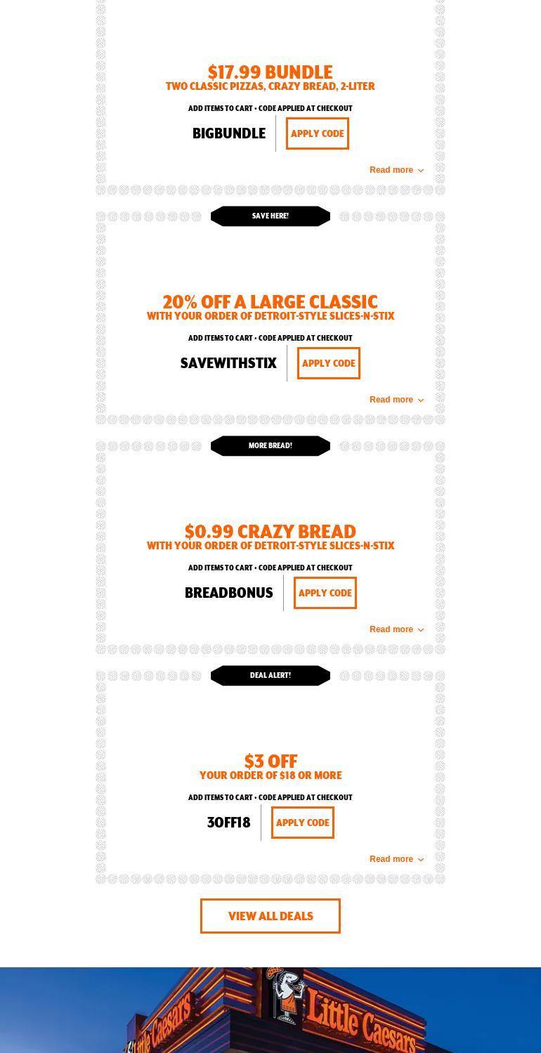 Little Caesars Pizza Menu
