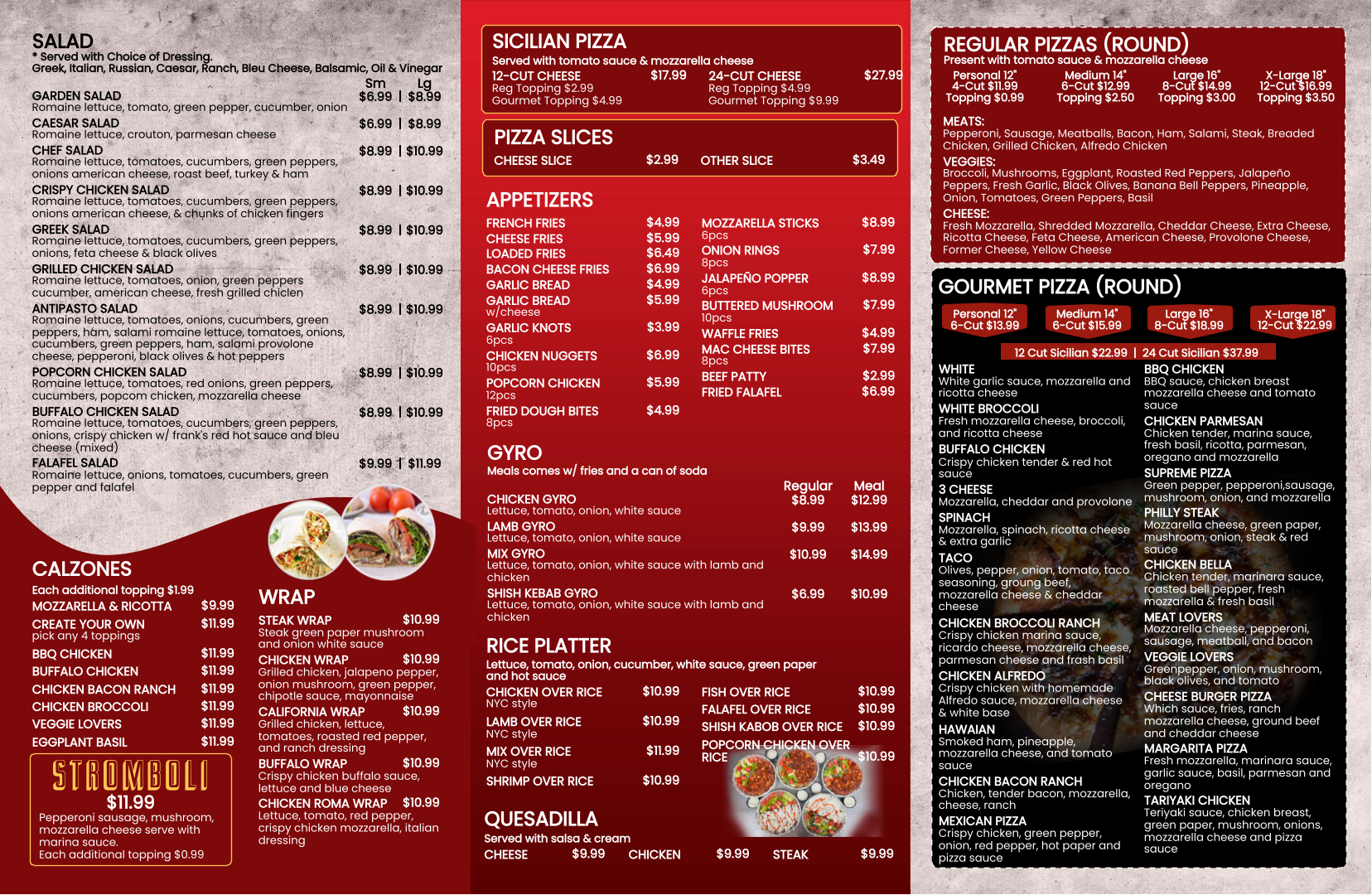 Star Pizza And Grill Menu