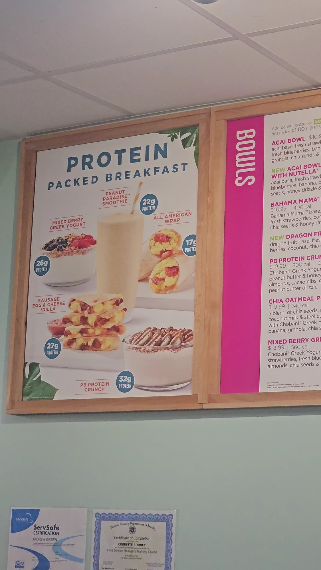 Tropical Smoothie Cafe Menu