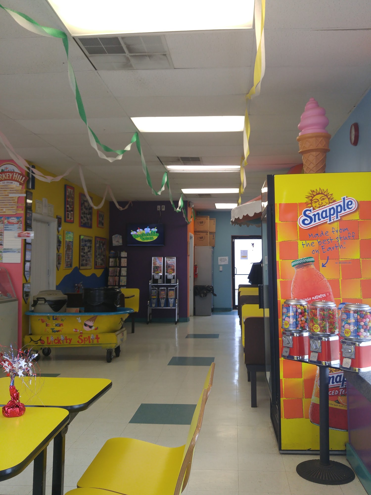 Lickity Split Ice Cream Shoppe Menu