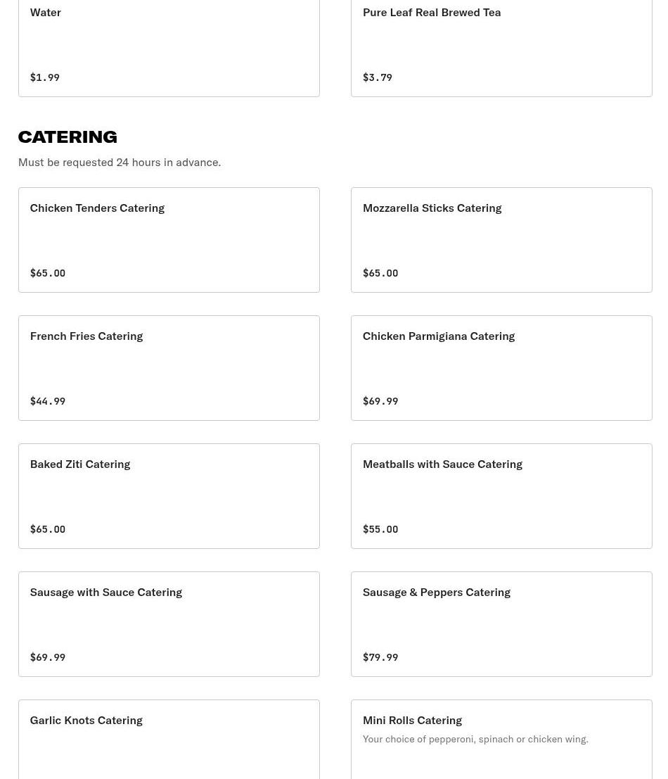 Sicilian Delight Menu