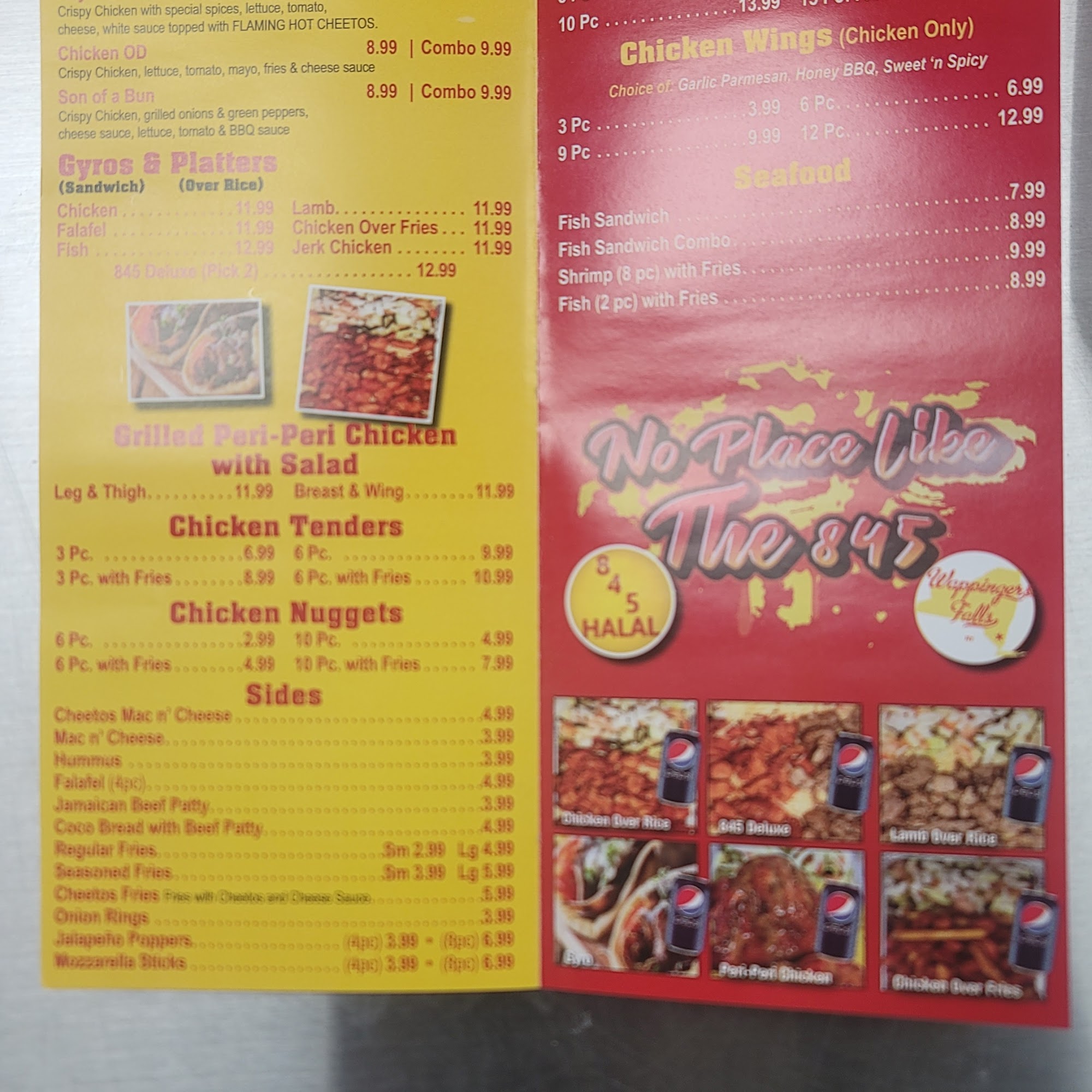 845 Halal Menu