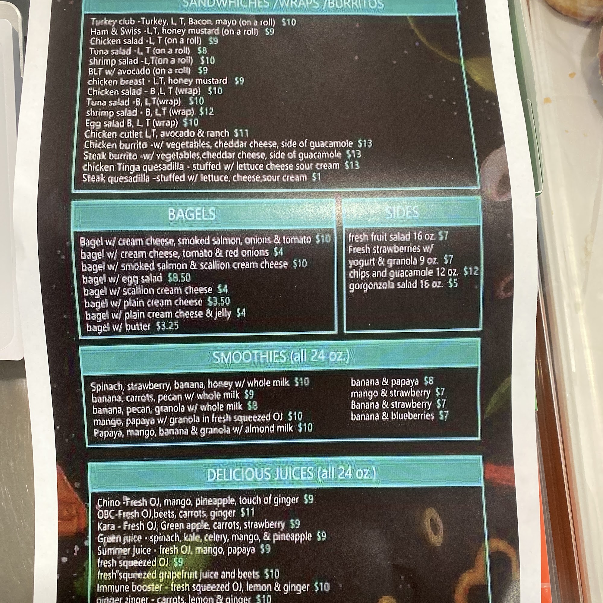 Eddie’s Little Cafe 2 Menu