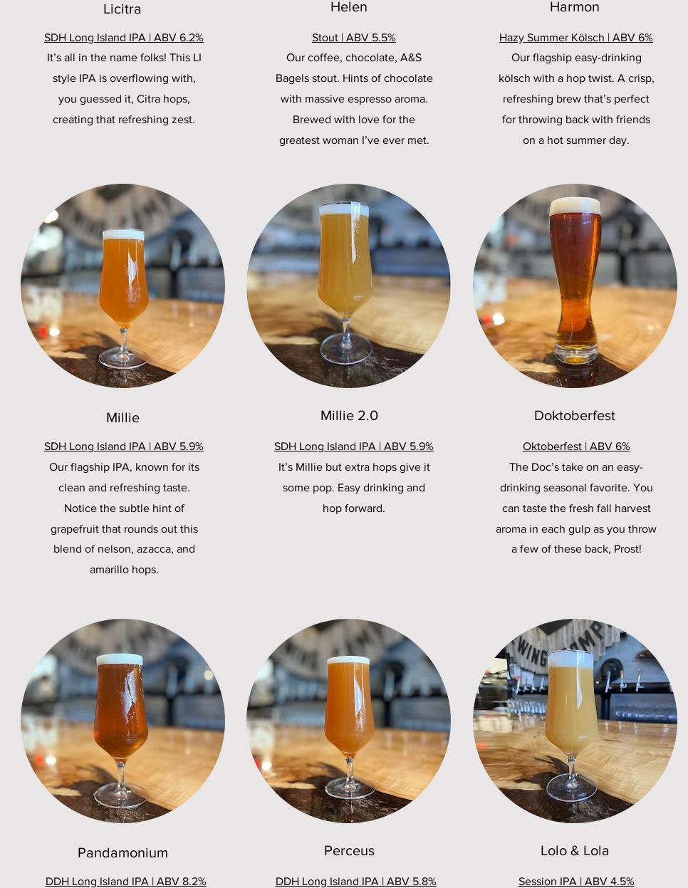 Somerset Brewing Company Menu
