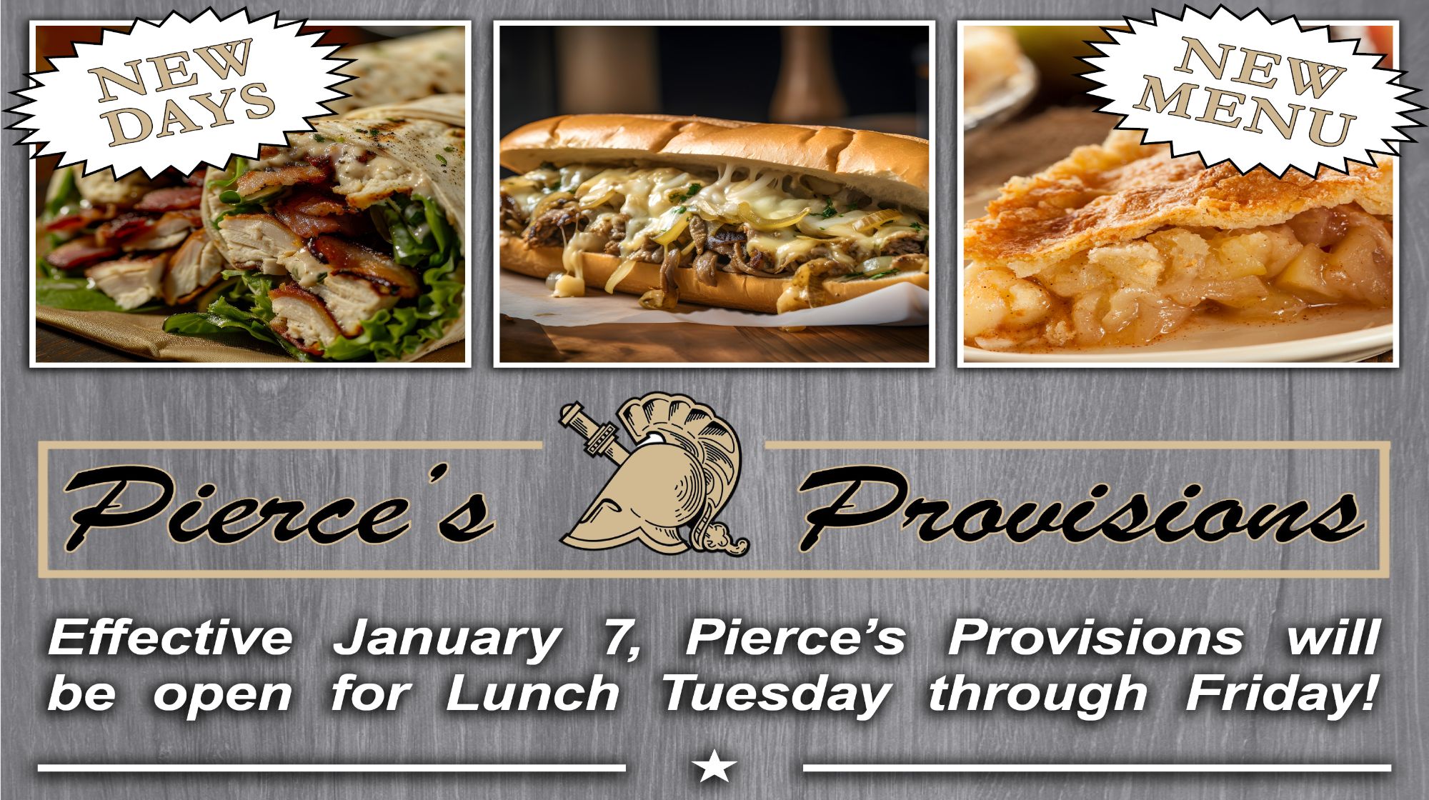 West Point Club Menu