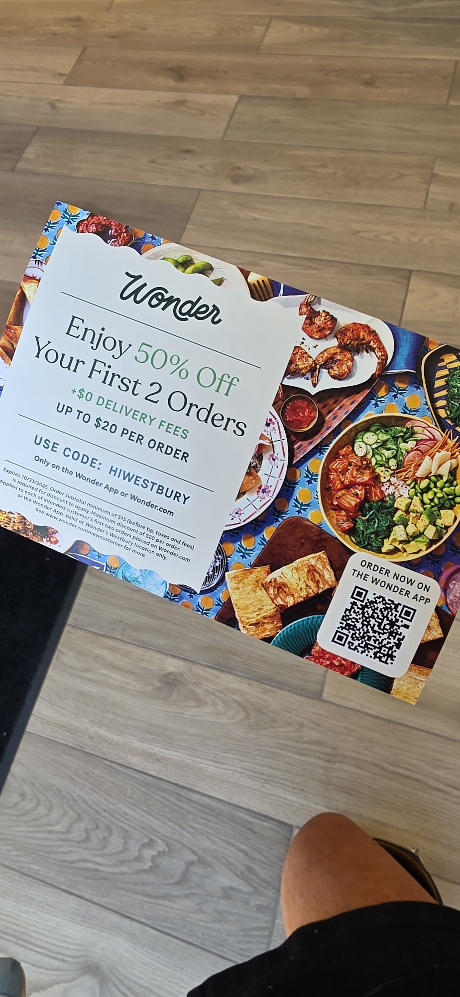 Wonder Westbury Menu