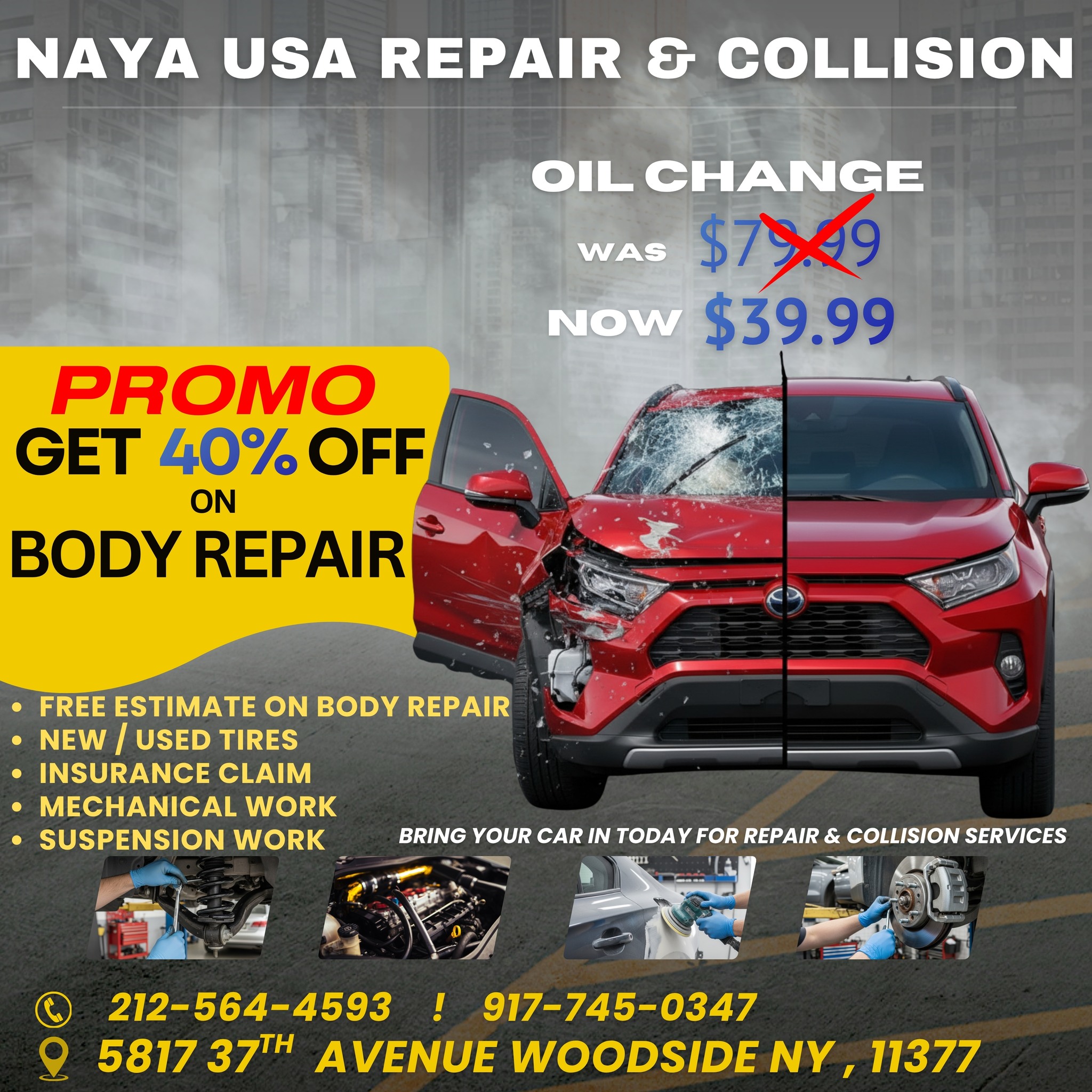 NAYA USA REPAIRS INC . / Tires and flat fix