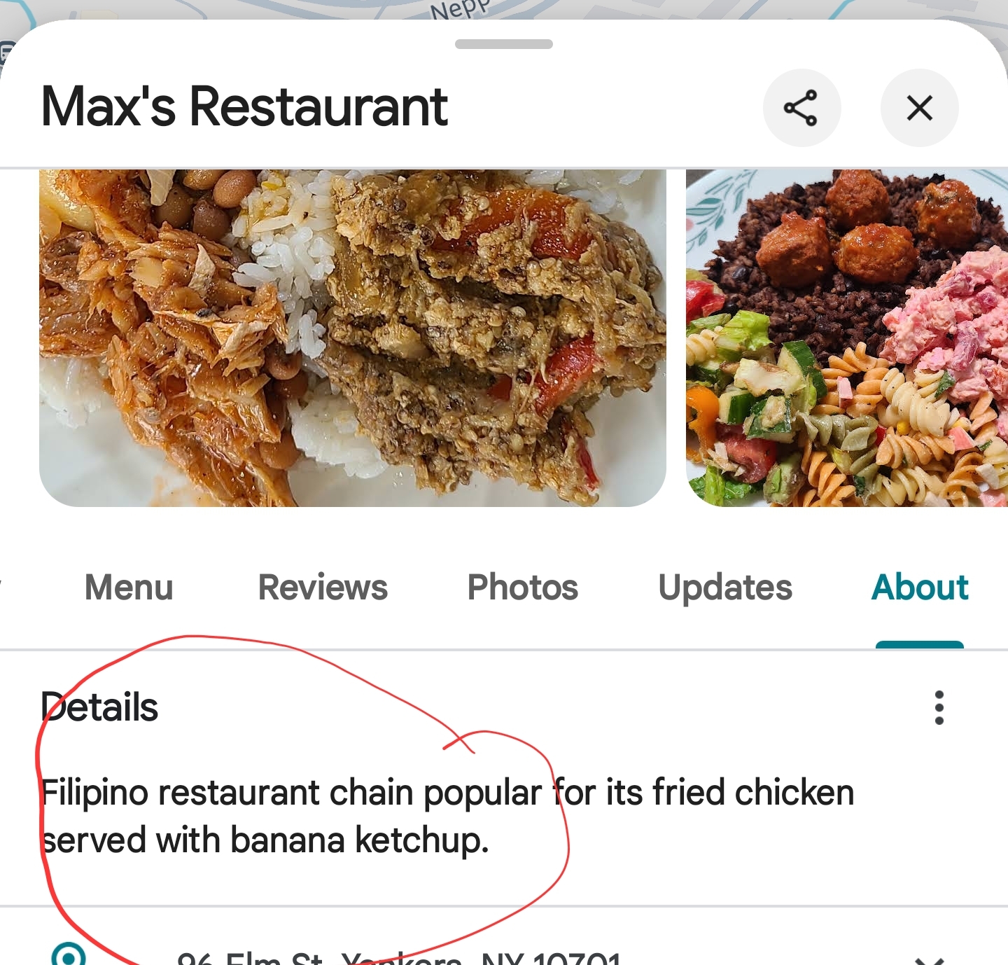 Max's Restaurant Menu