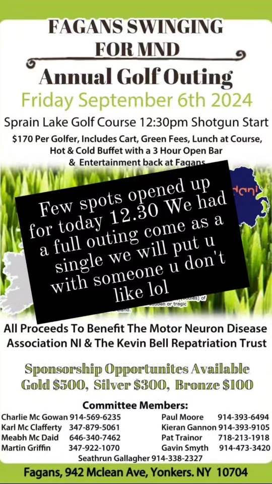 Fagan's Ale House Menu