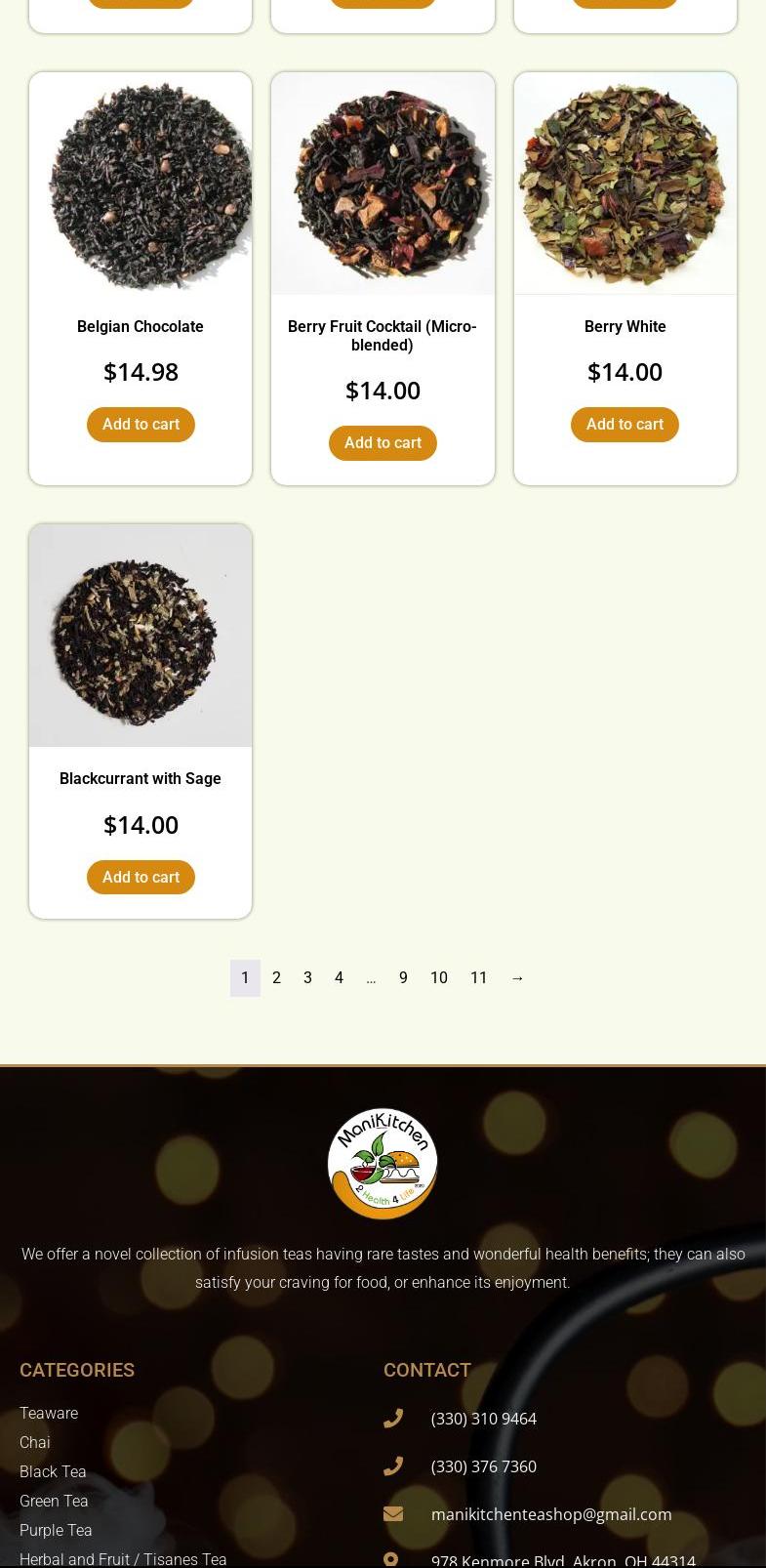 ManiKitchen 2Health 4Life Menu