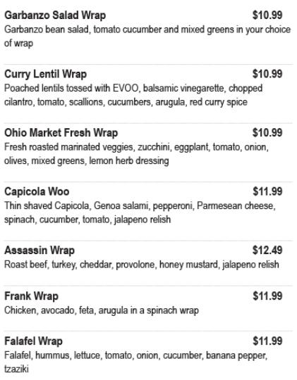 Akron's # 1 Sandwich Menu