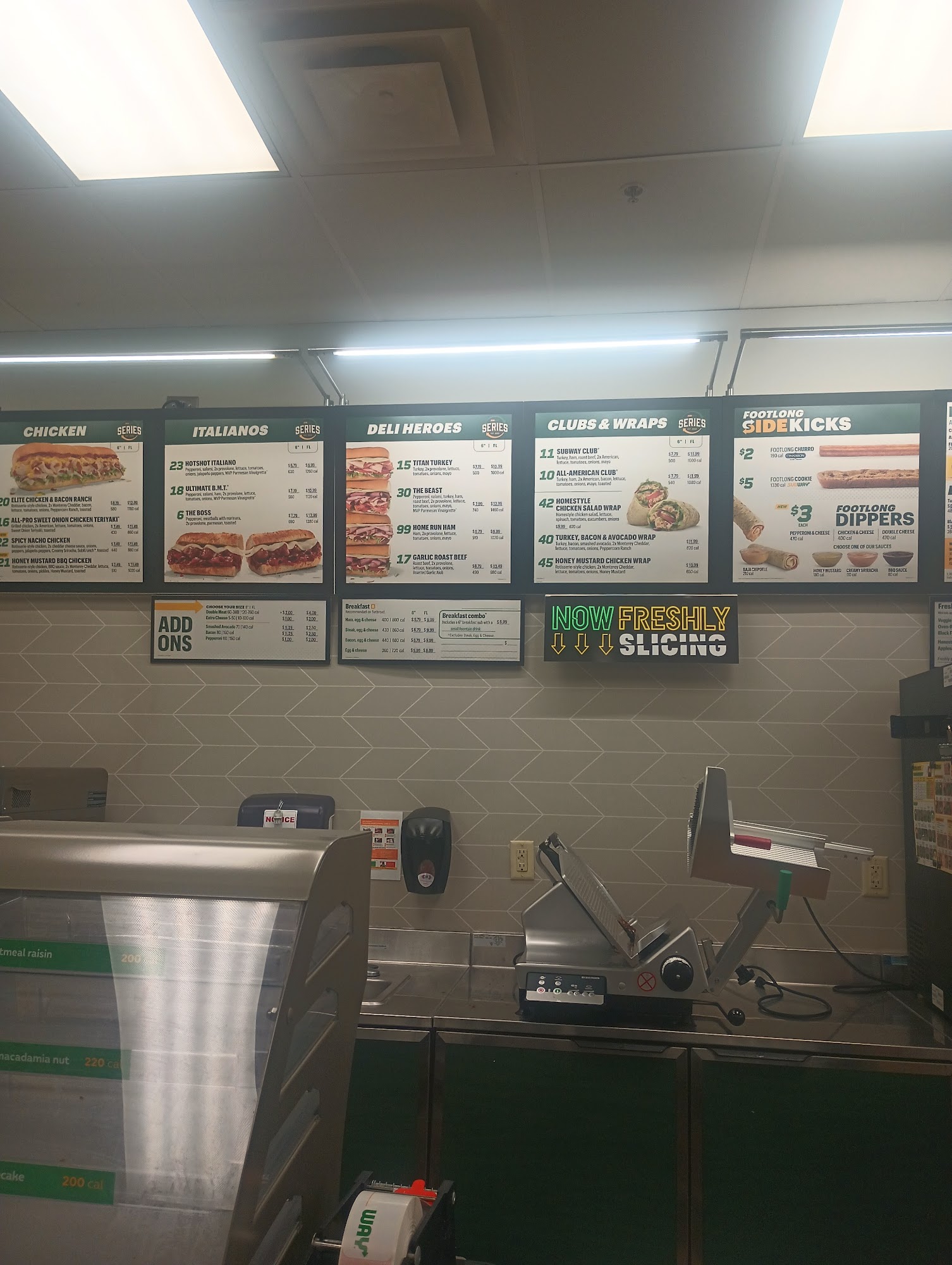Subway Menu