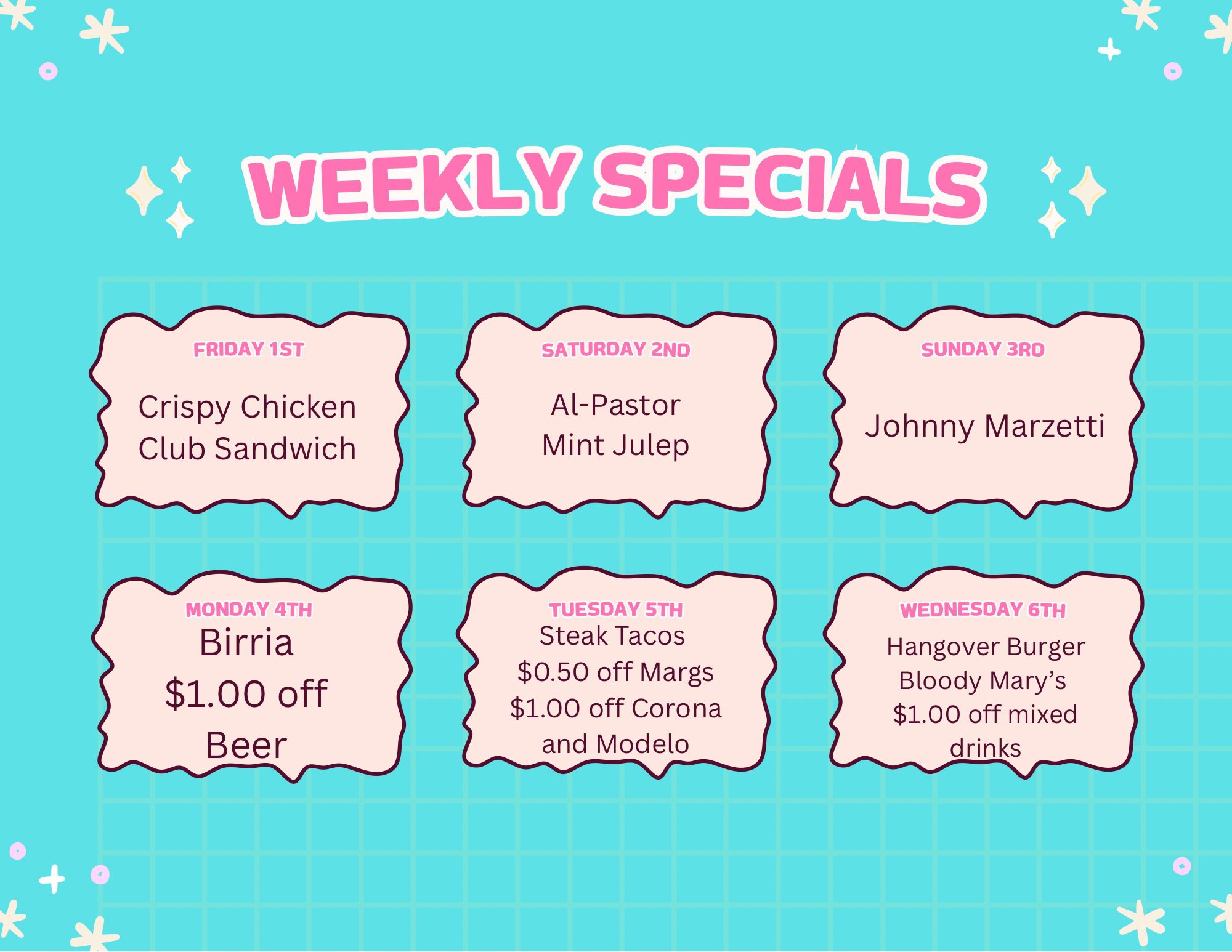 Belmont Cafe Menu