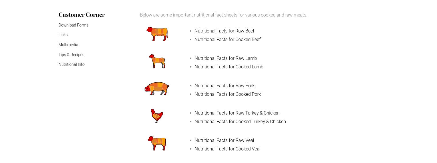 Brookview Farm Meats Menu