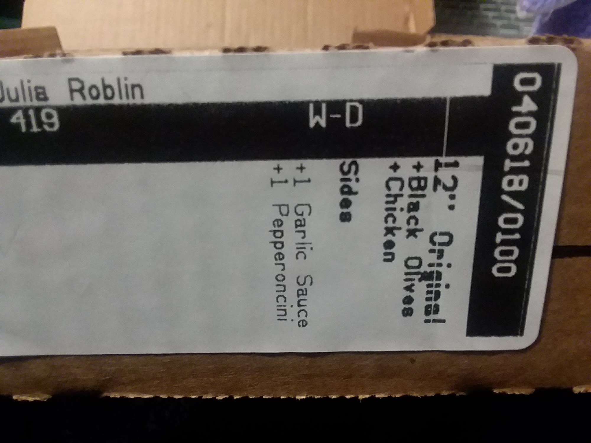 Papa Johns Pizza Menu