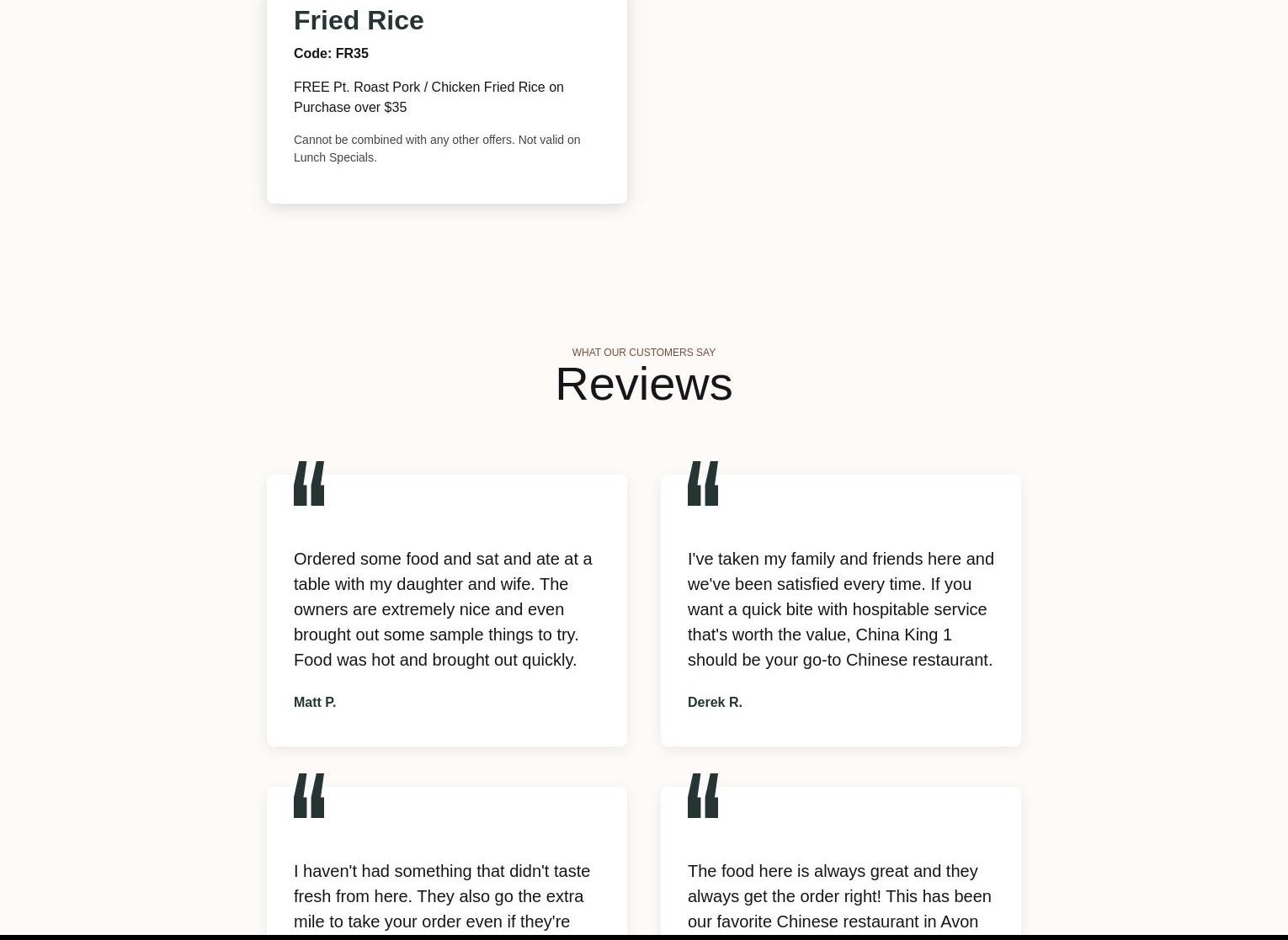 china king 1 Menu