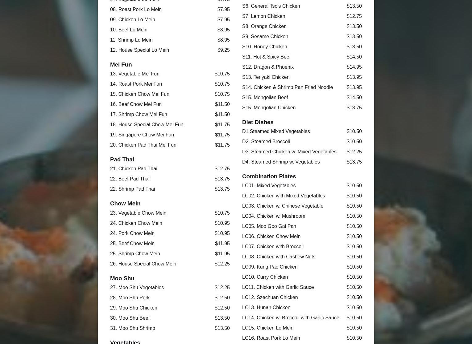 china king 1 Menu