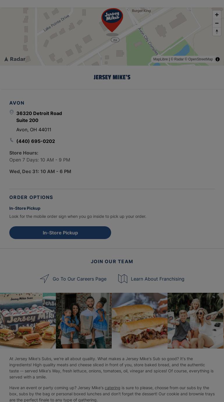 Jersey Mike's Subs Menu