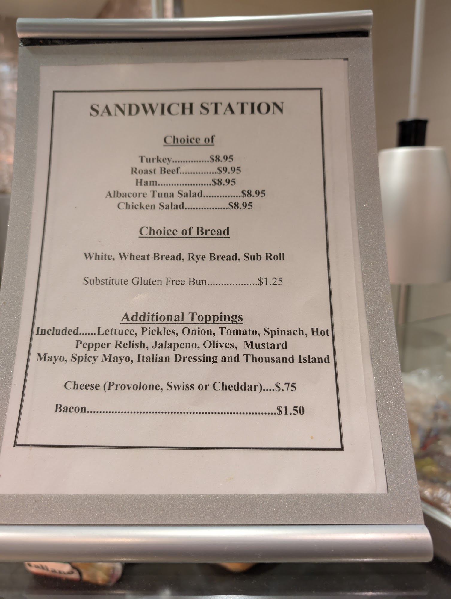 Kitchen 216 Menu