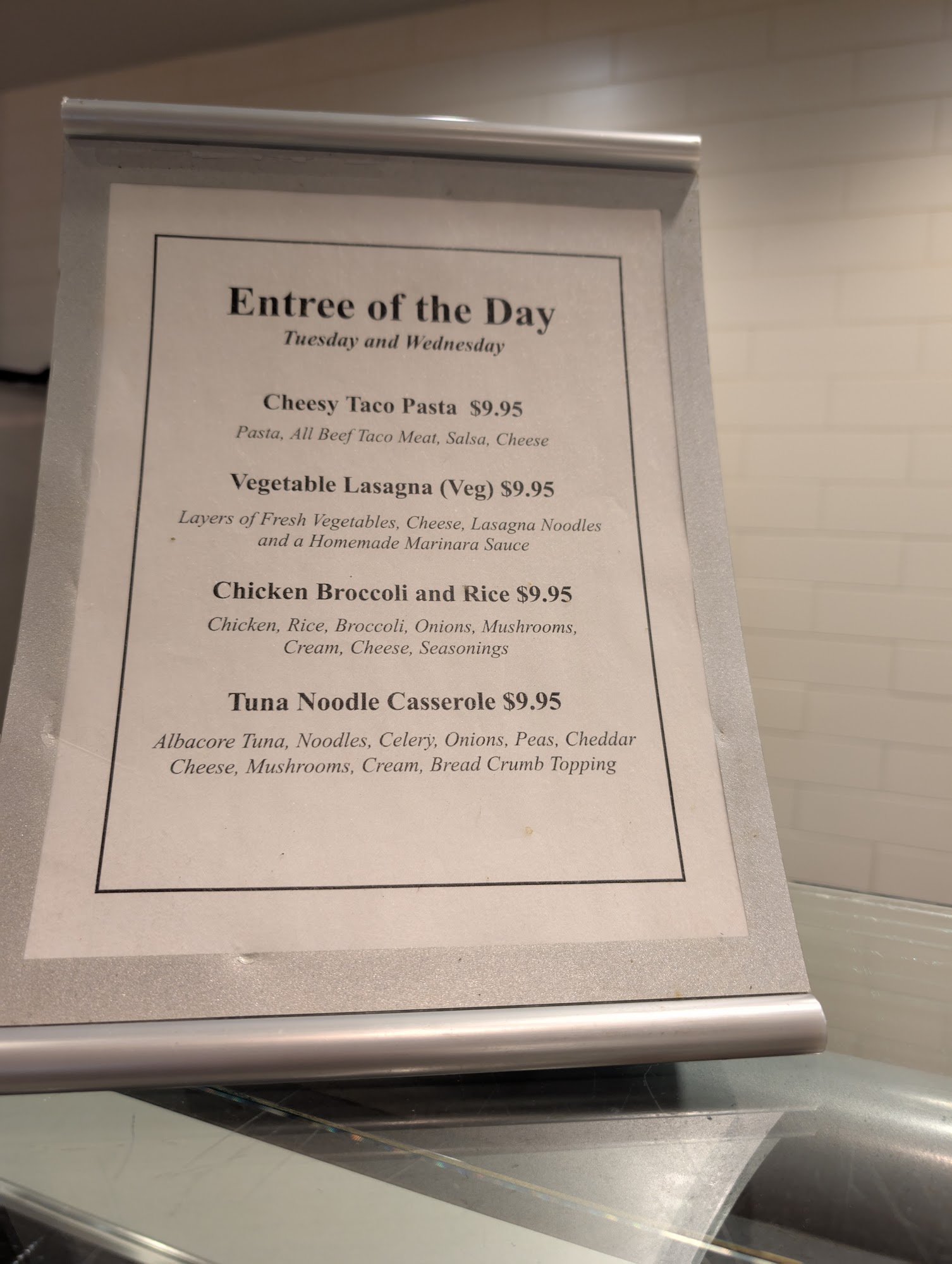 Kitchen 216 Menu