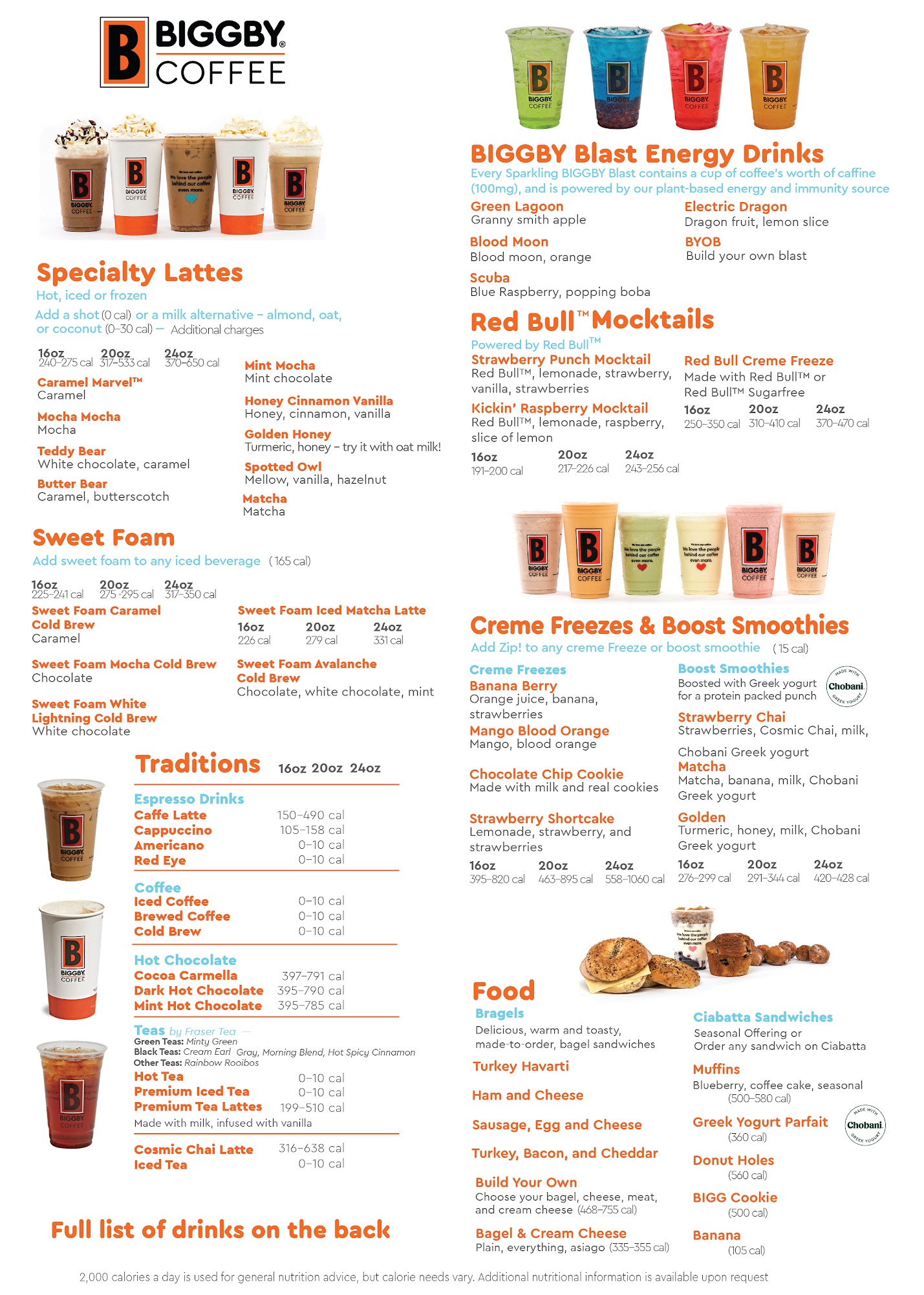 BIGGBY COFFEE Menu