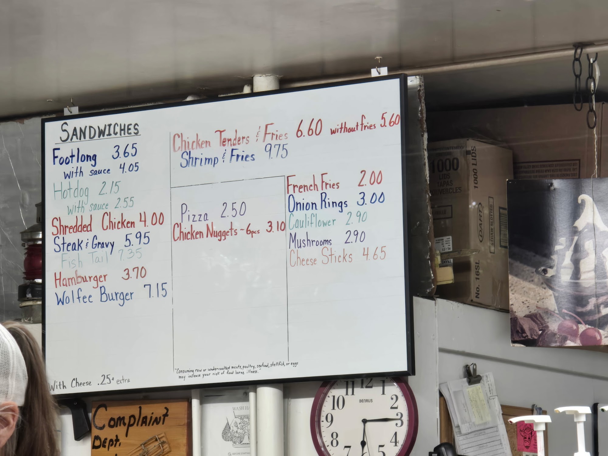Bremen Drive In Menu