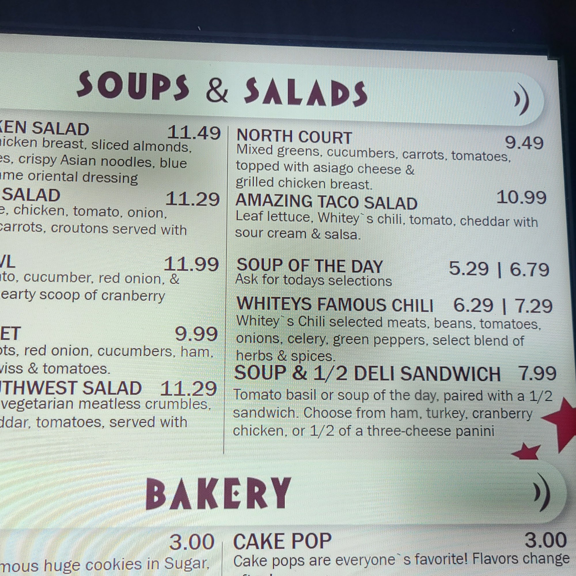 Cool Beans Drive Thru Menu