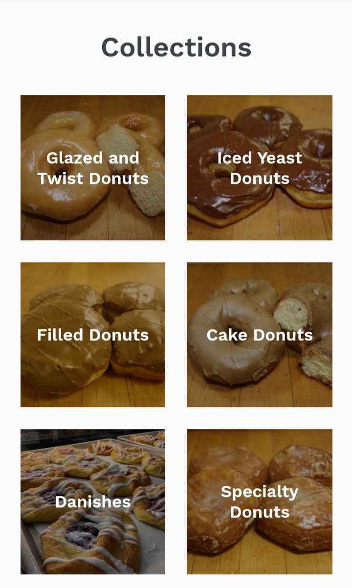 Miltons Donuts Menu