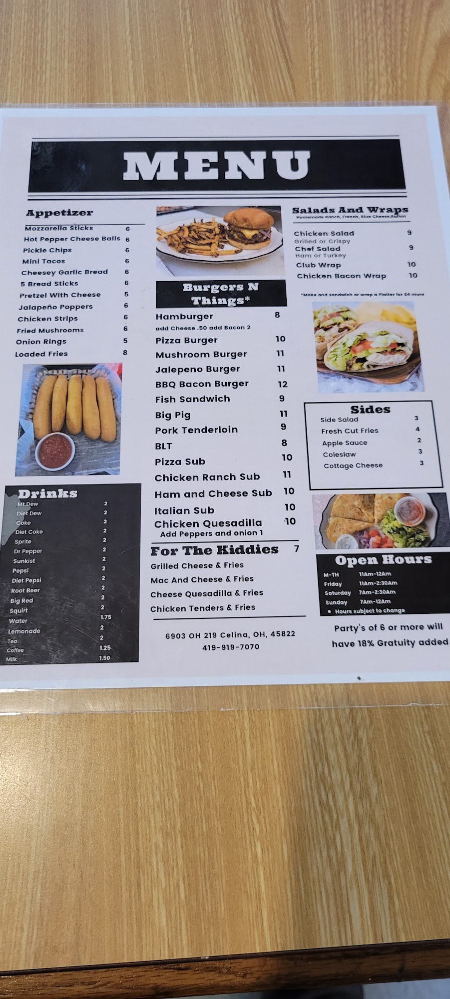 Bubba's Buoy'sBar & Grill Menu