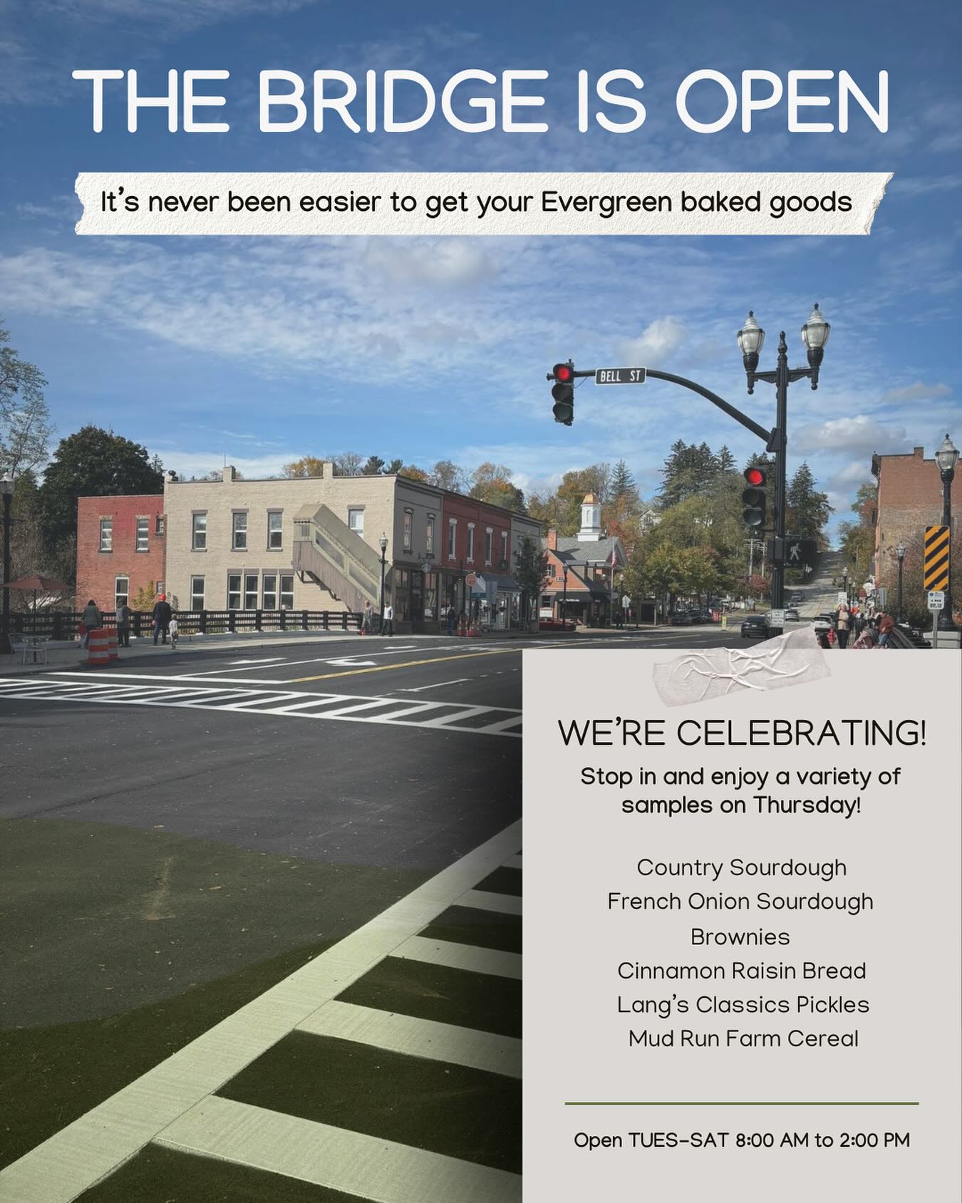 Evergreen Bakery Menu