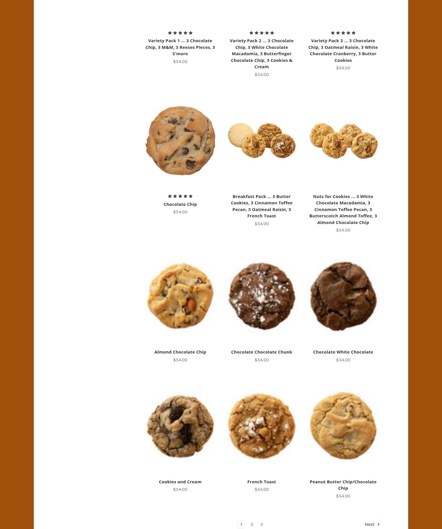 Jenny's Homemade Cookies Menu