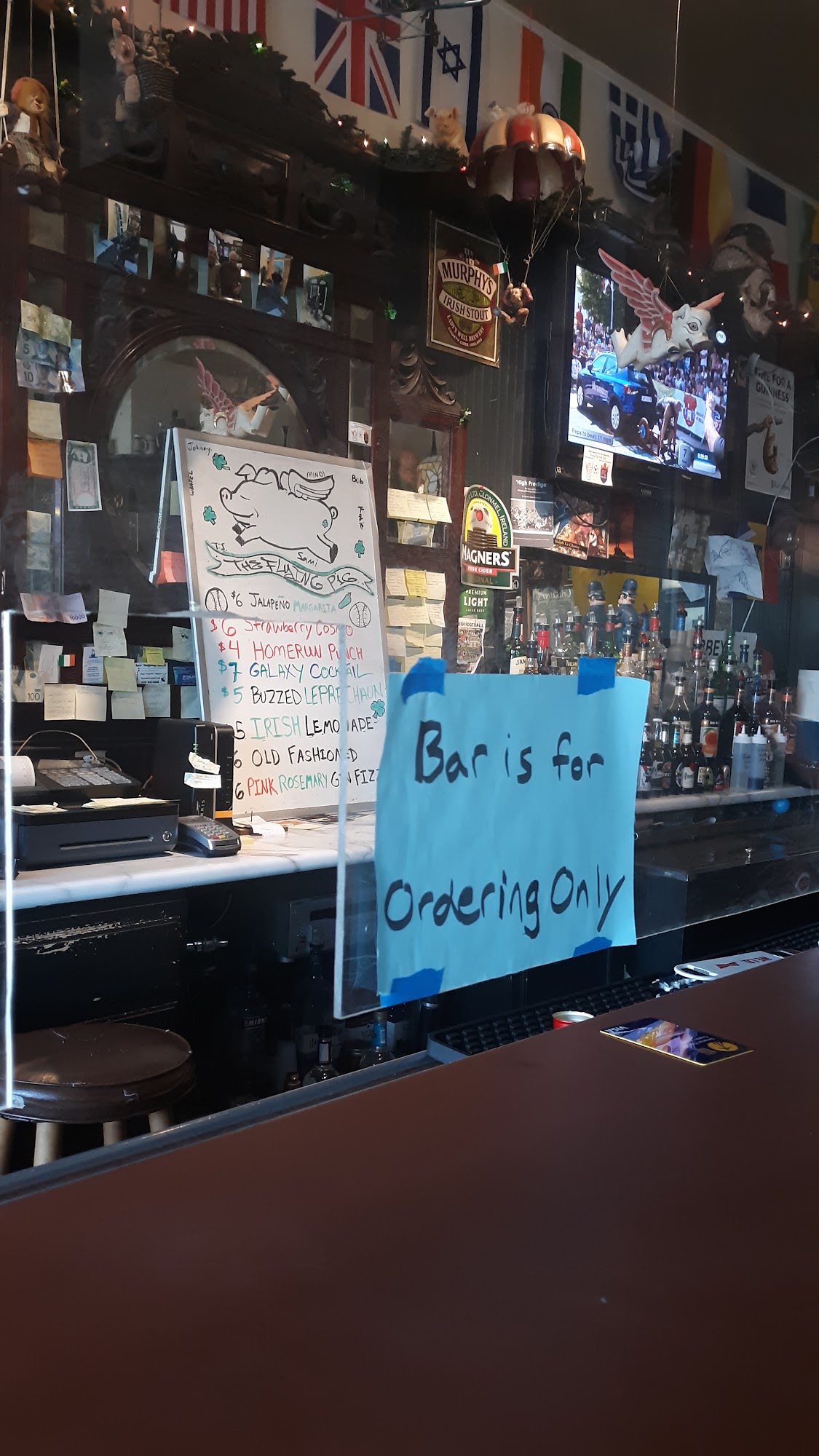 Flying Pig Irish Pub Menu
