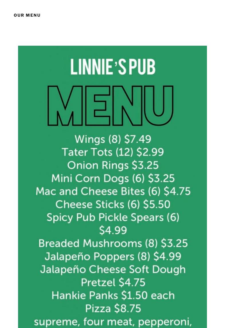 Linnie's Pub Menu
