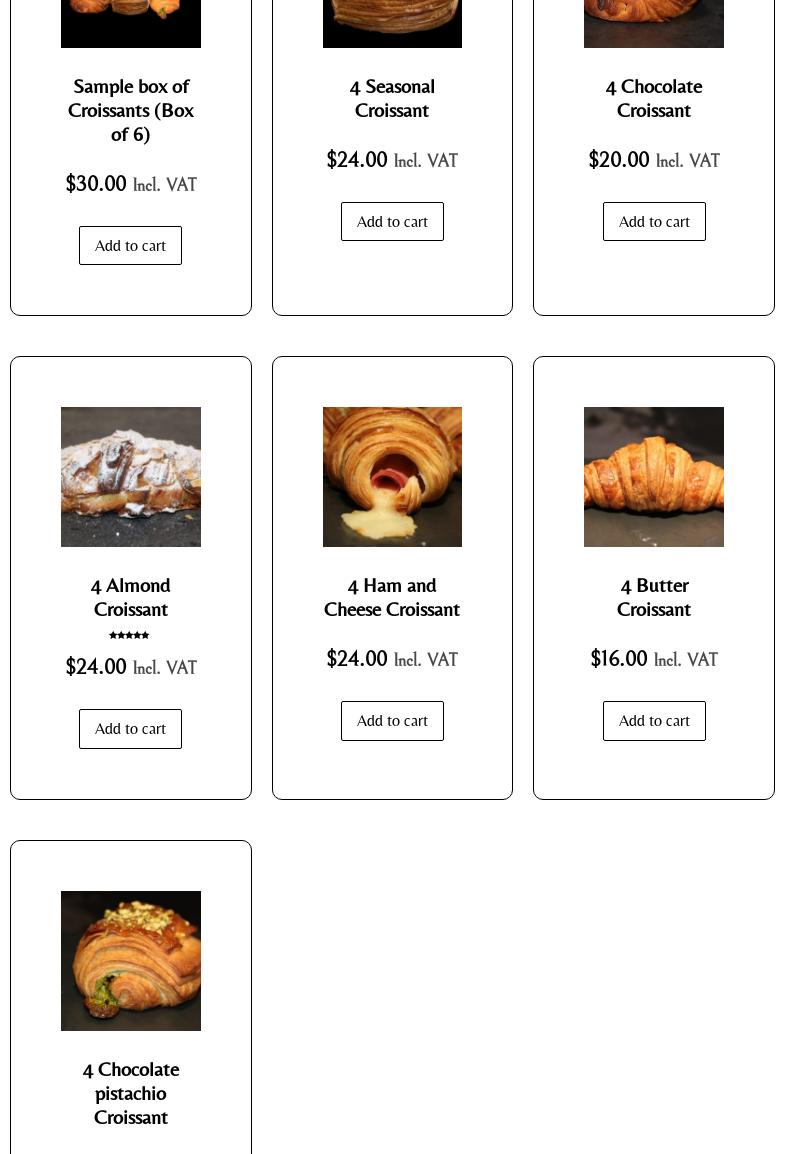 Baudry French Pastries Menu