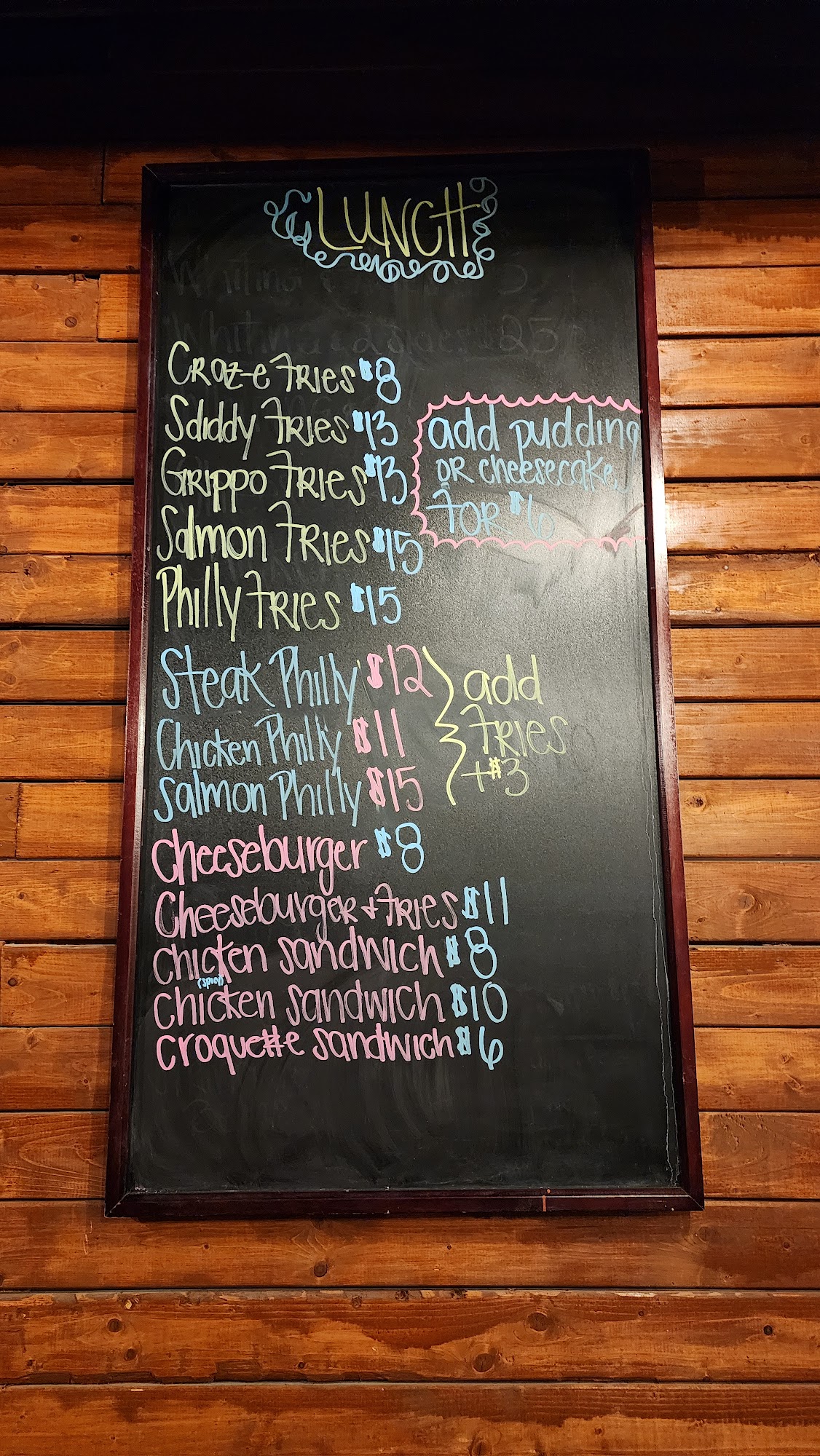 Charlie Lou's Menu