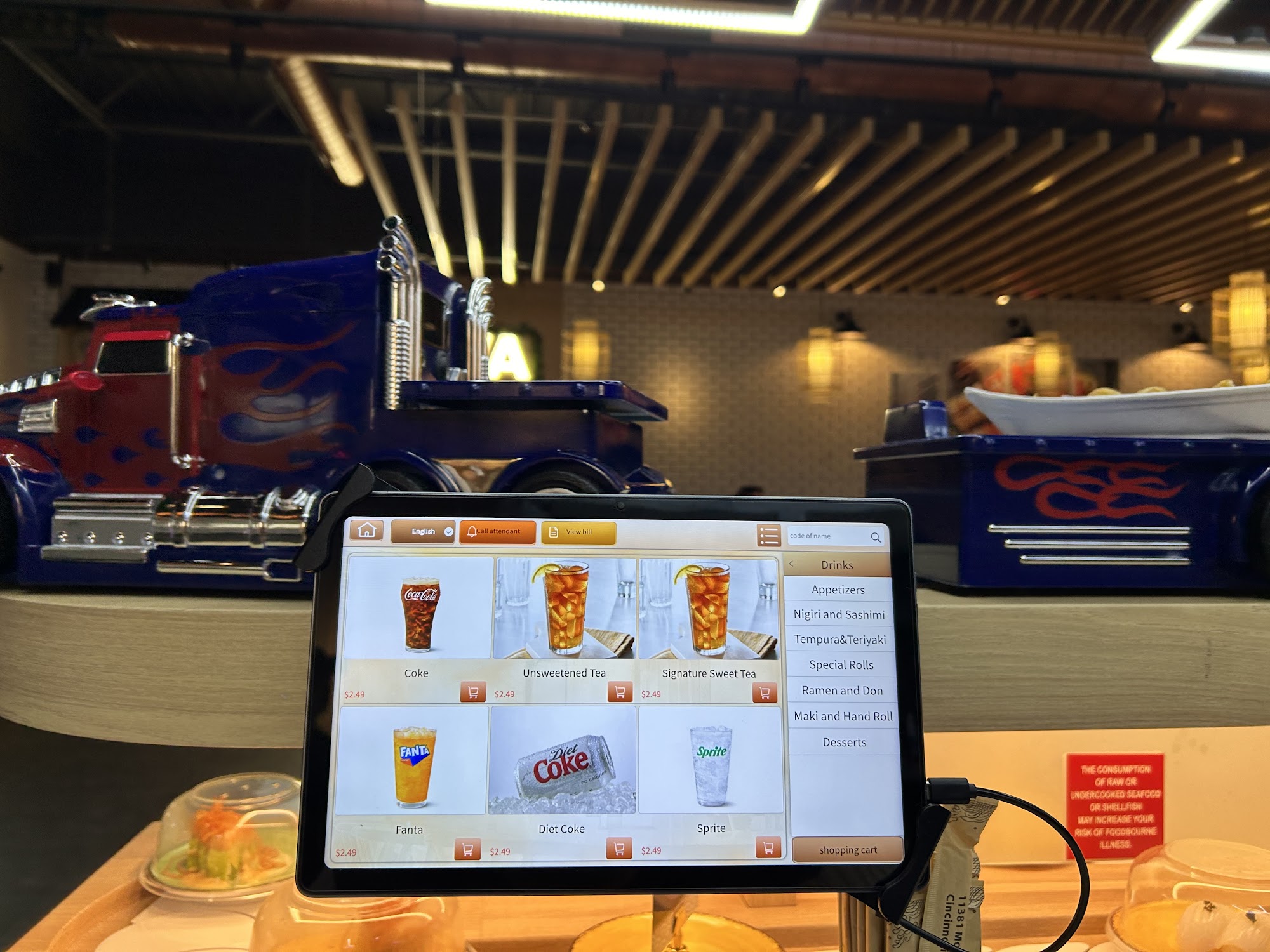 Kawa Revolving Sushi Menu