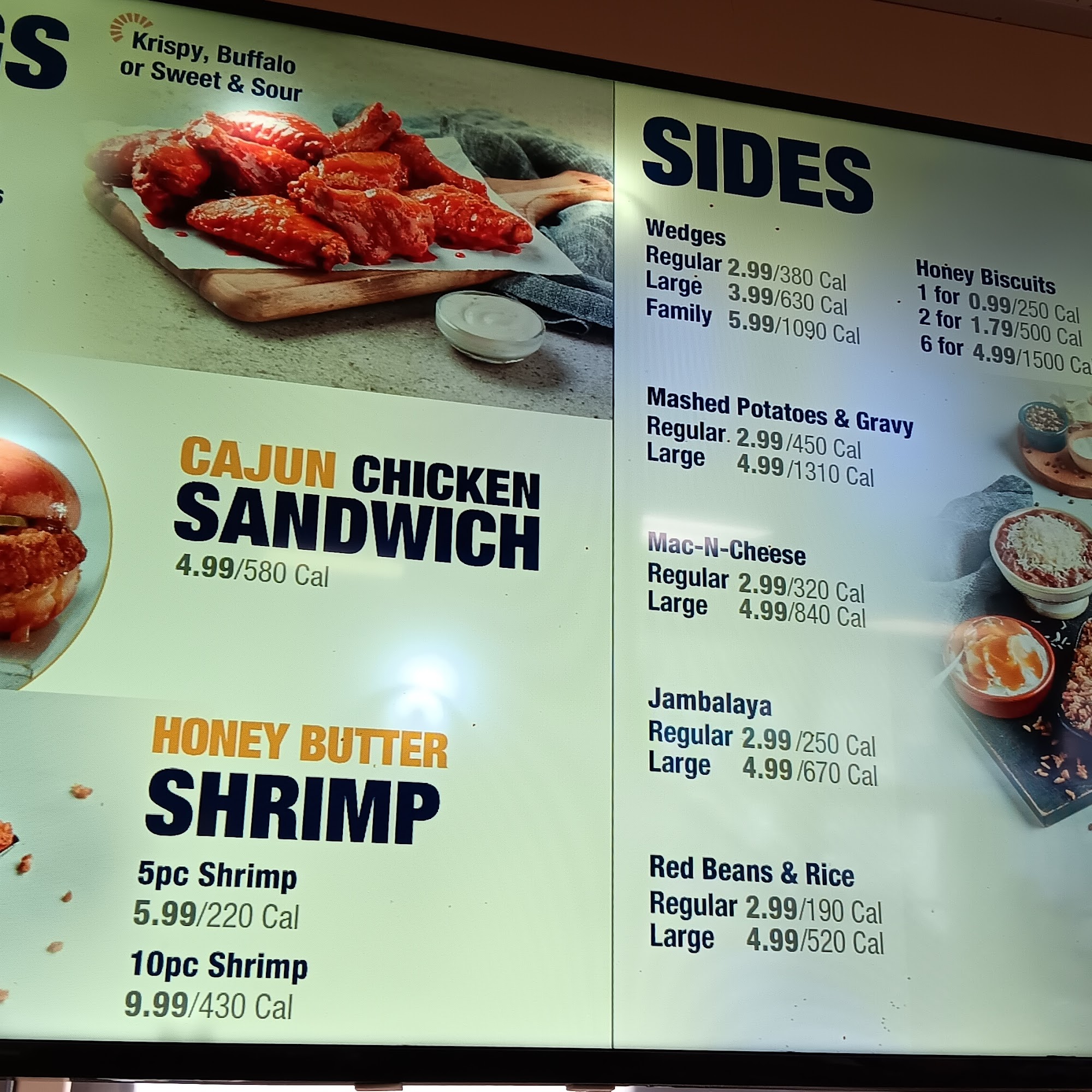 Krispy Krunchy Chicken Menu