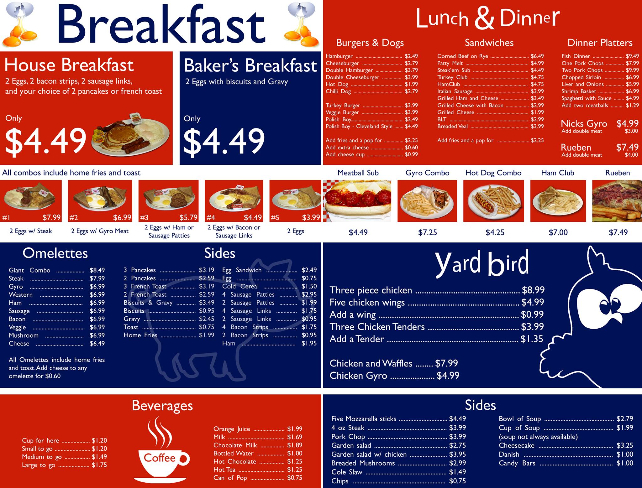 Nick Bakery & Cake Shop Rester Menu