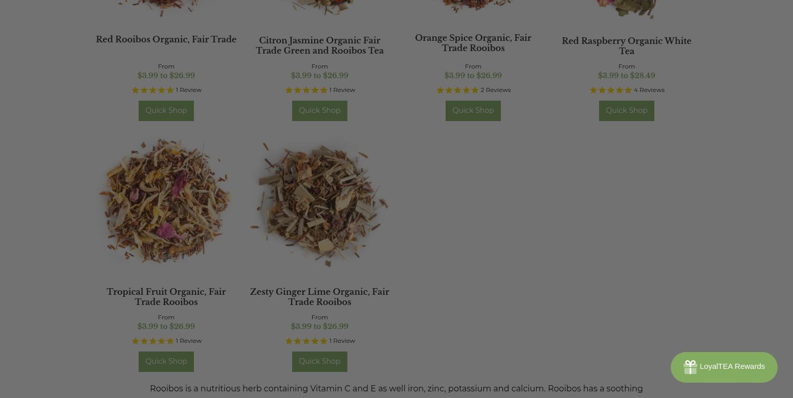 Storehouse Tea Company Menu