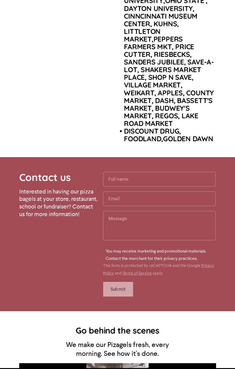 The pizza bagel lady Menu