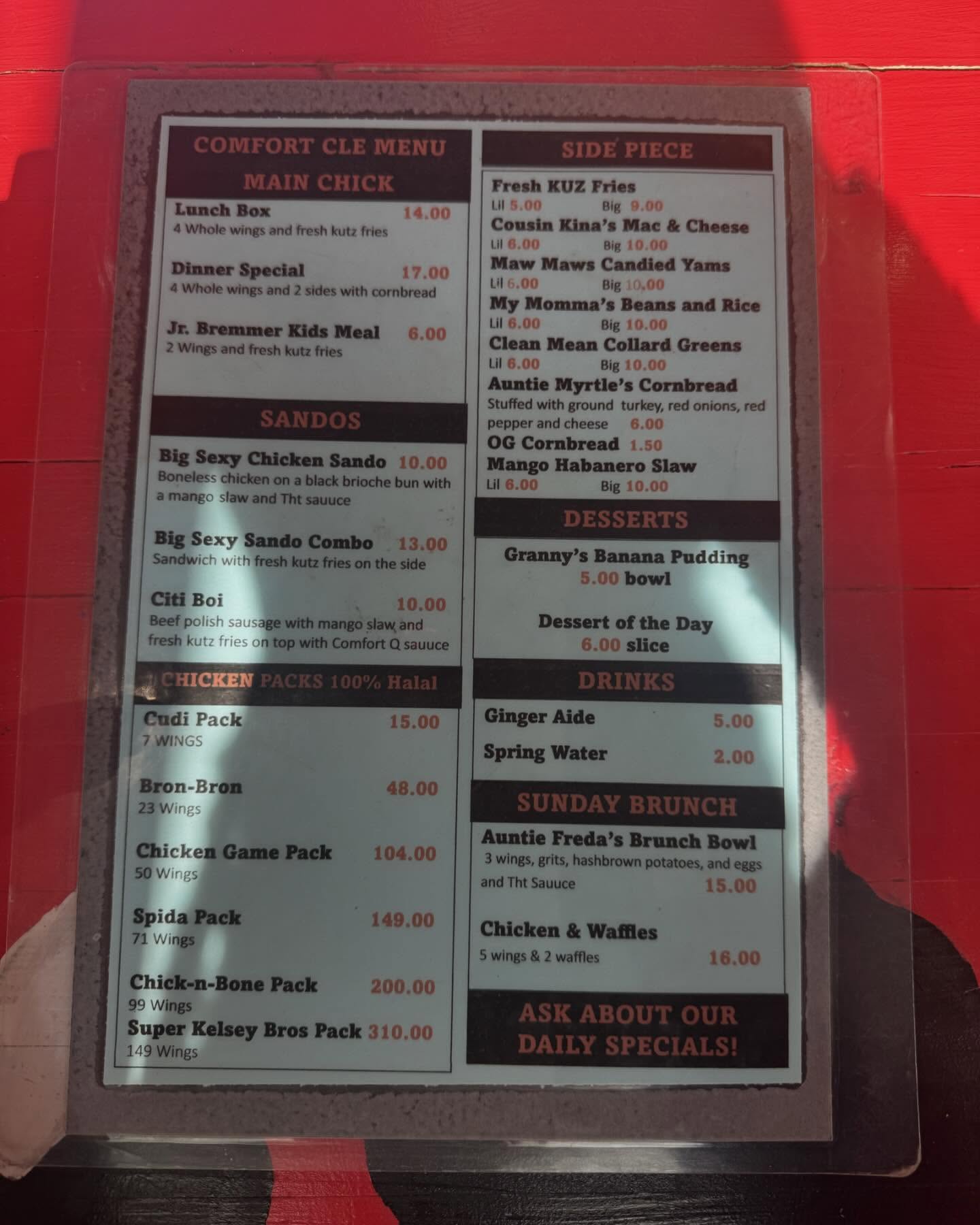 Dottie's Beverage And Deli Llc Menu