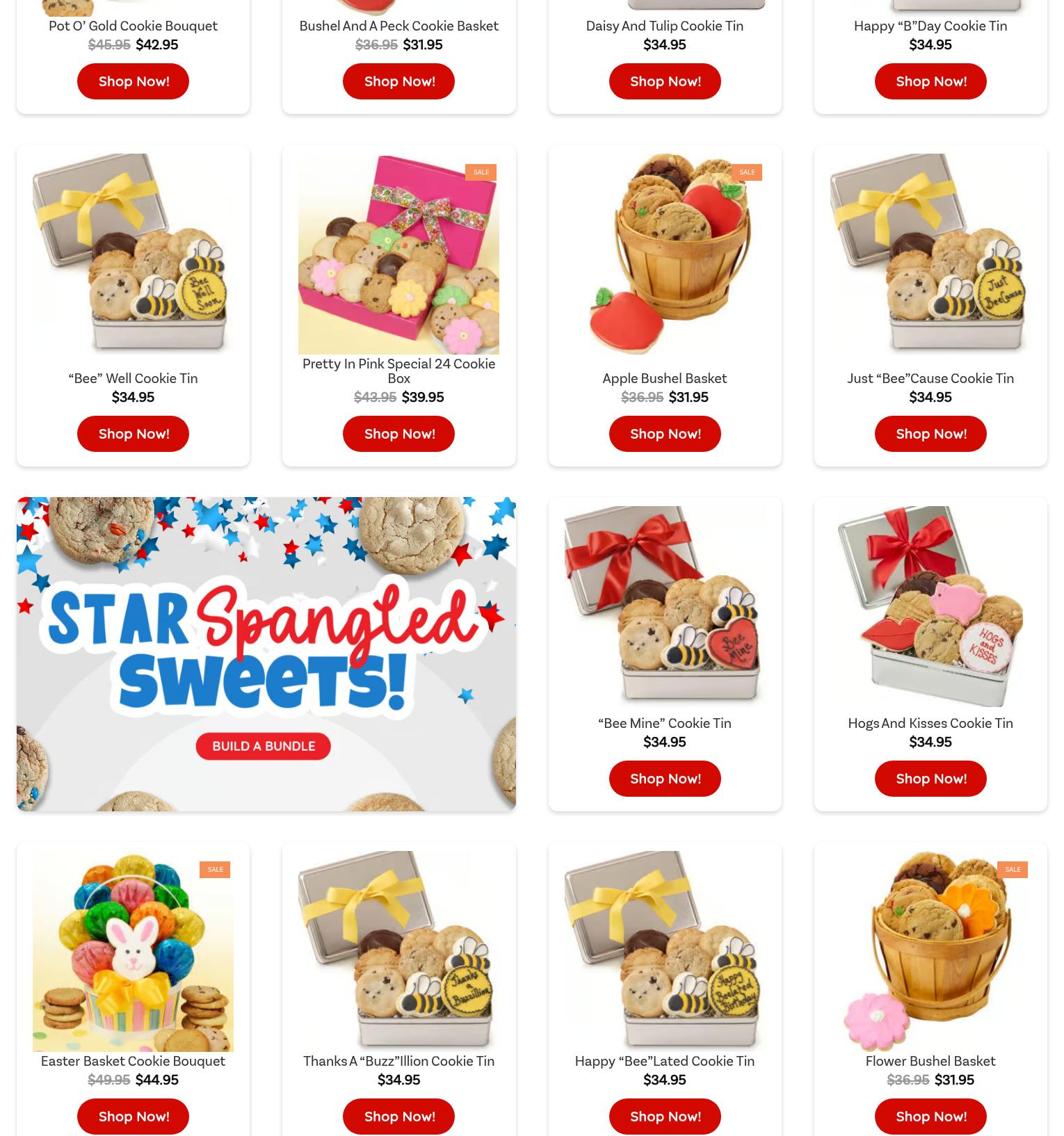 Cookie Bouquets Menu