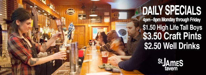 St James Tavern Menu