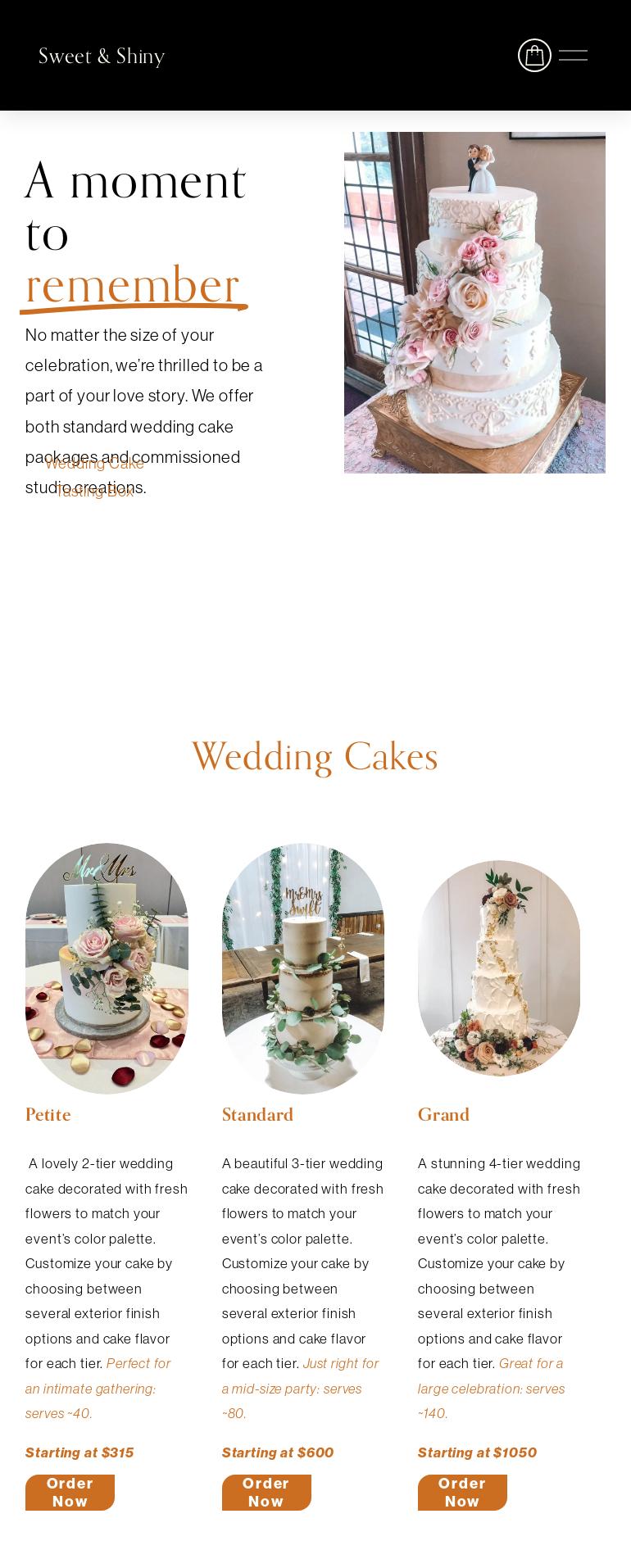 Sweet and Shiny Menu