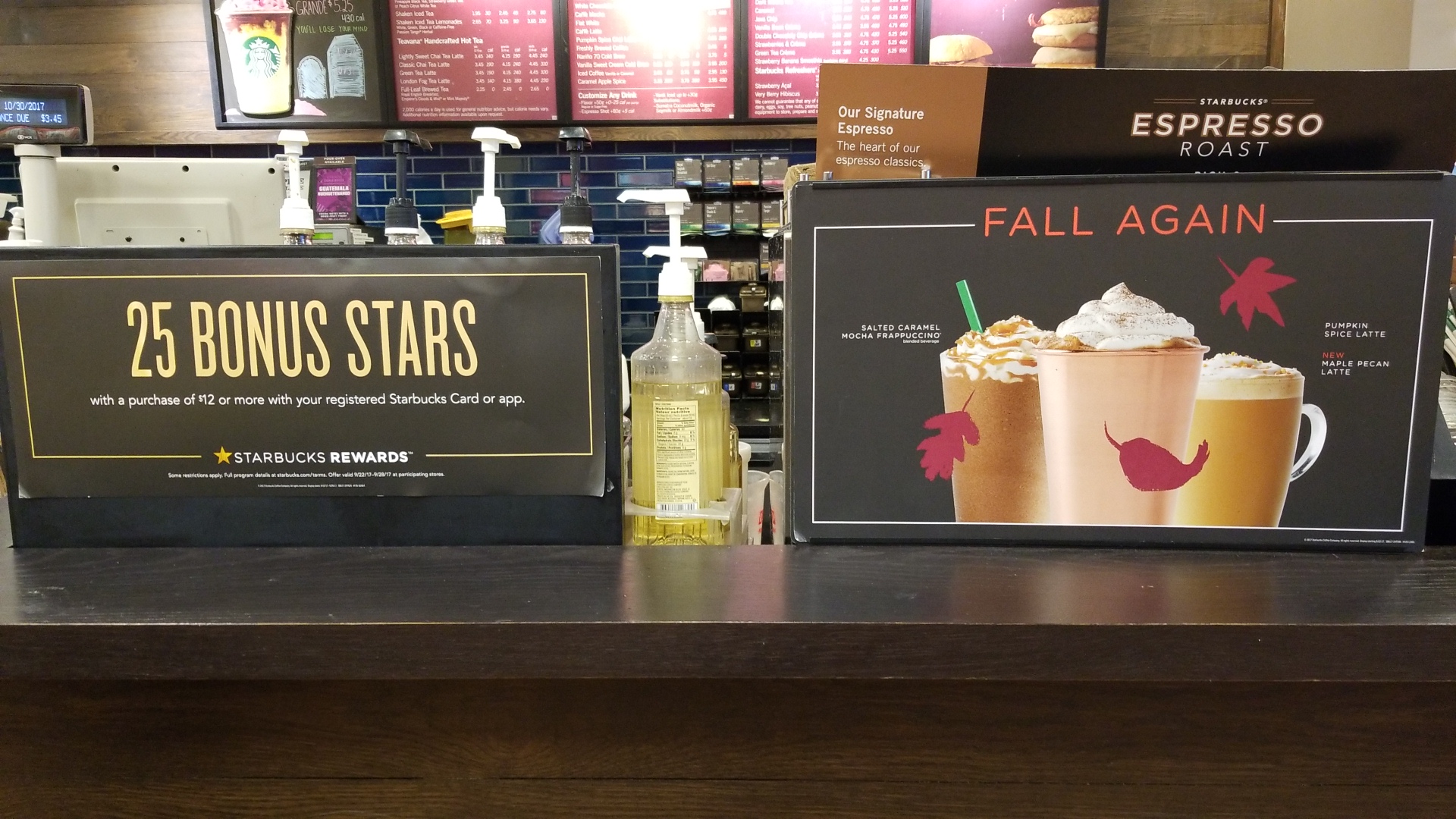 Starbucks Menu
