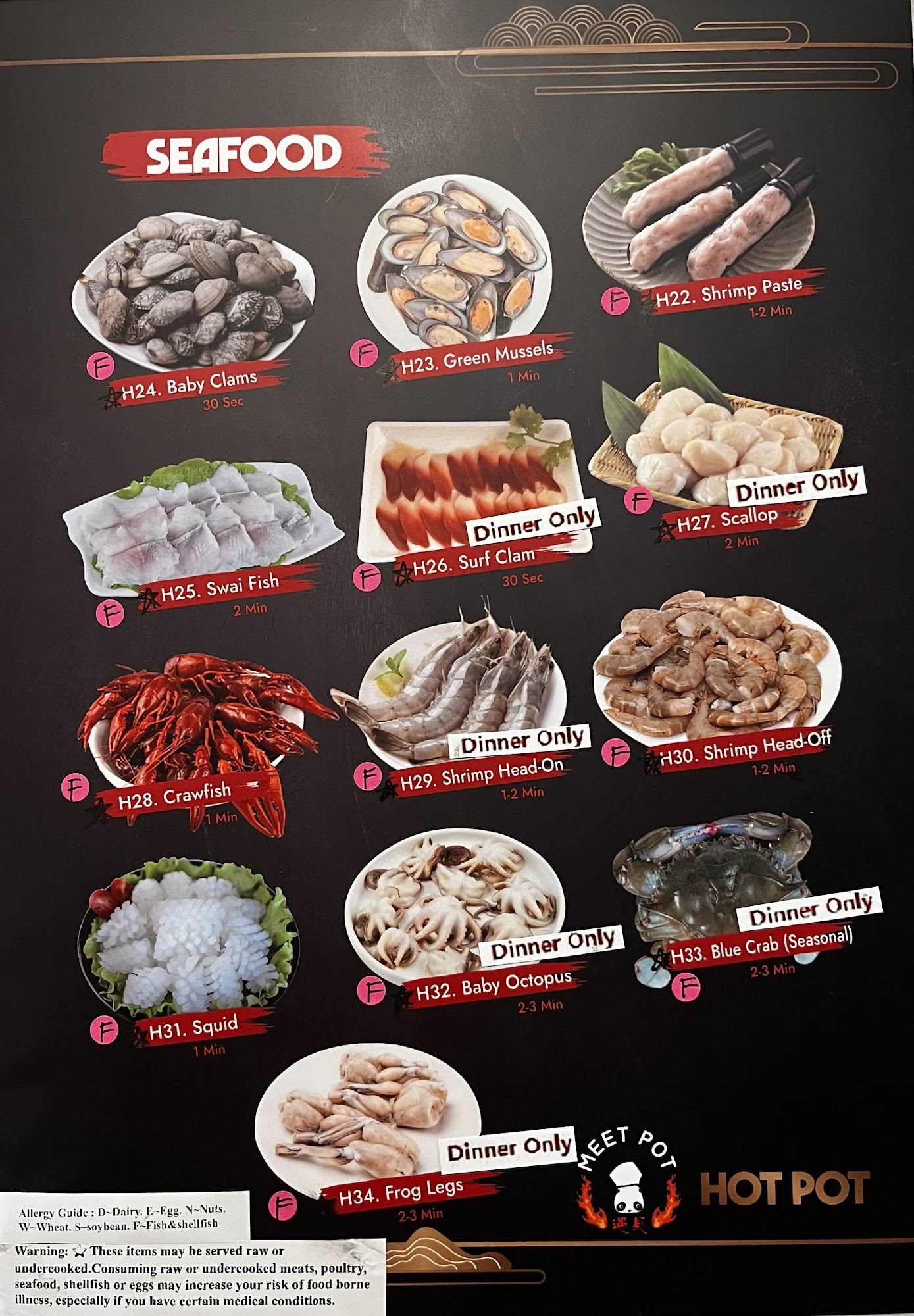 MEET POT BBQ & HOTPOT Menu