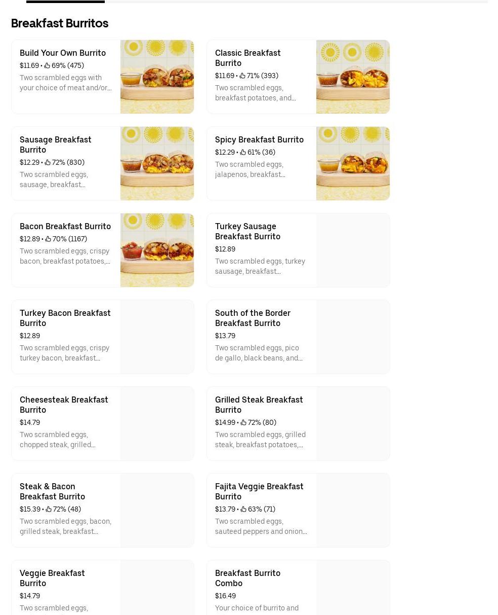 Taquería guacamole Menu