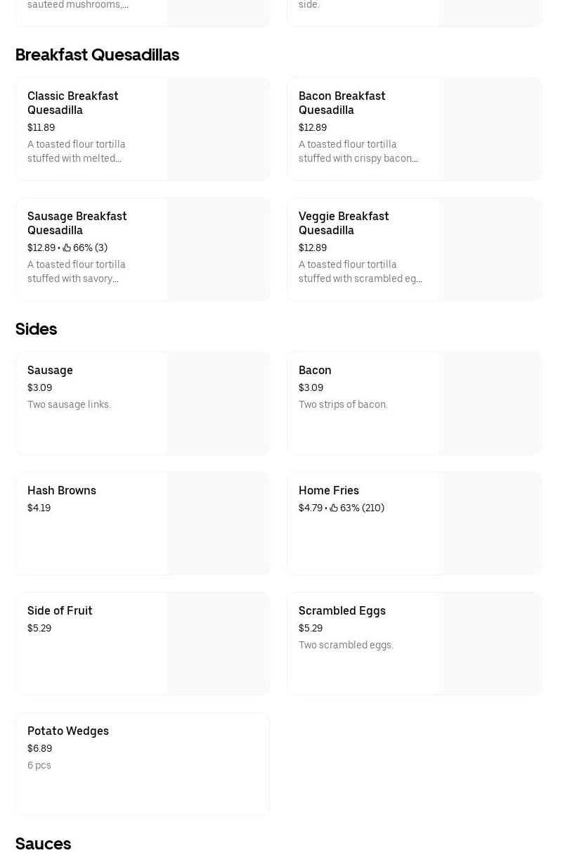 Taquería guacamole Menu