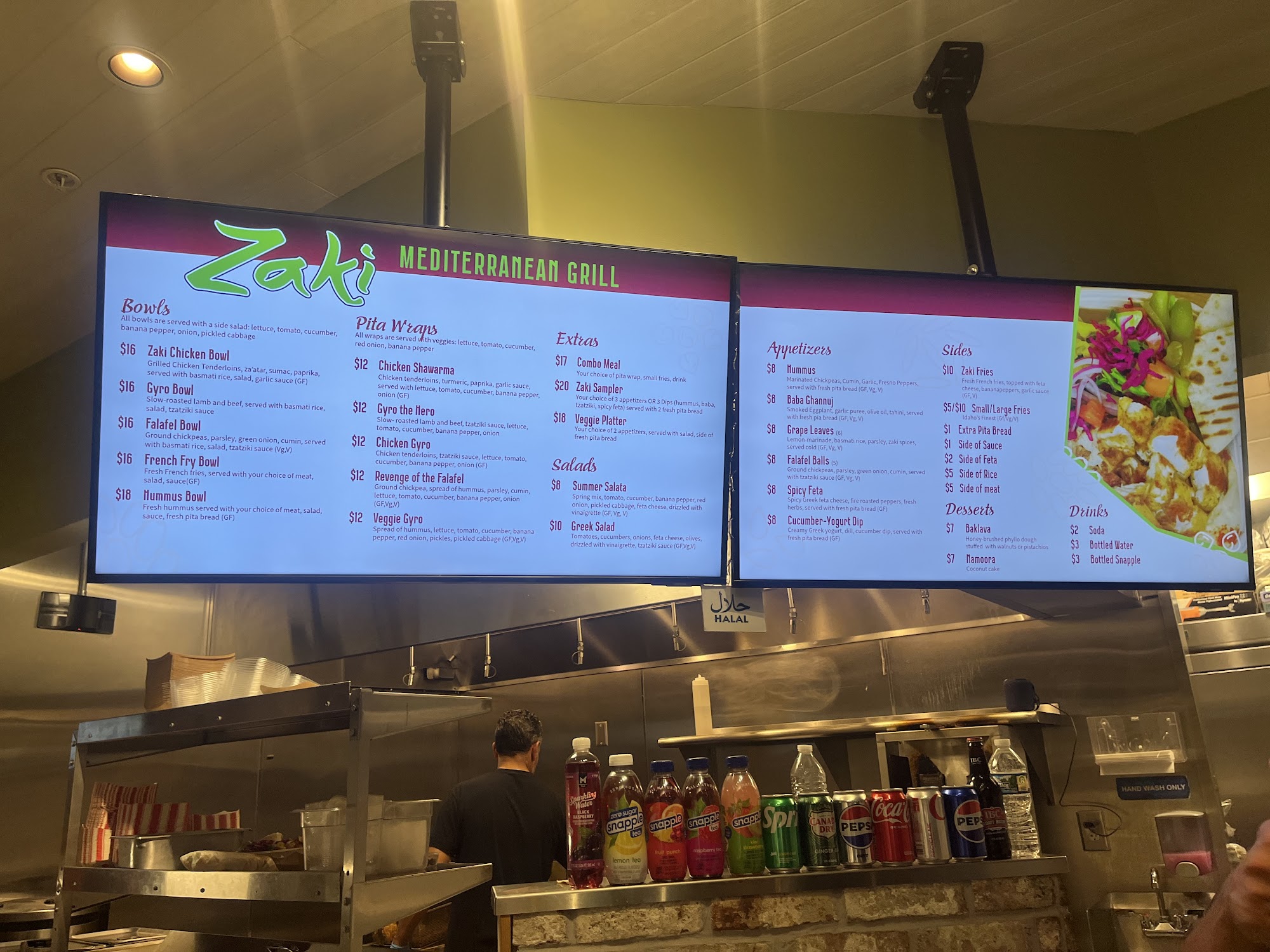 Zaki Mediterranean Grill Menu